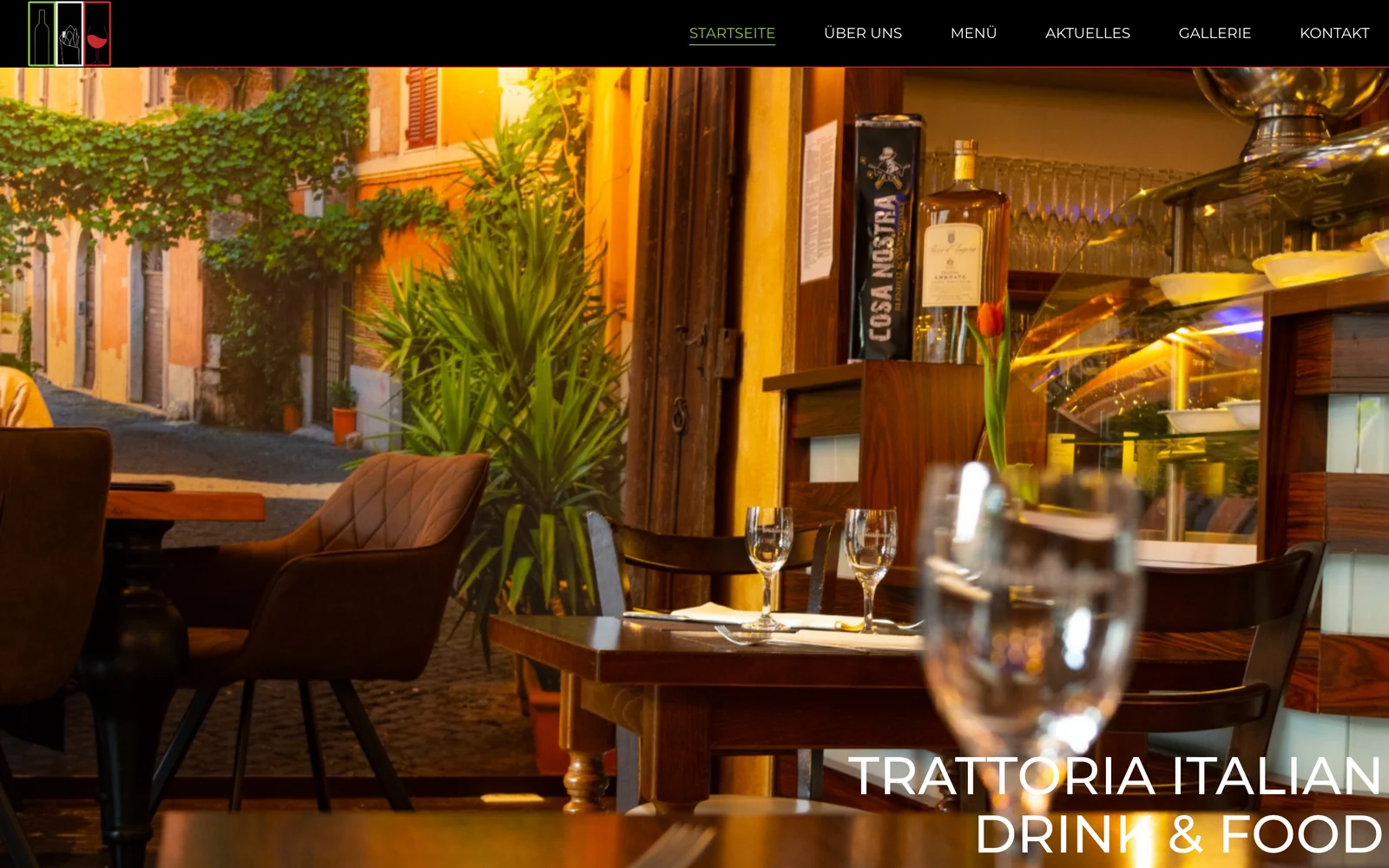 Startseite der Trattoria Italian