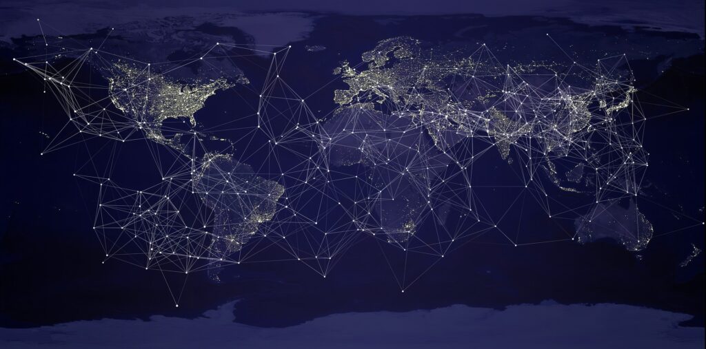 Weltkarte Netzwerk